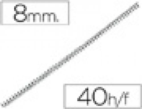 Espiral metalico yosan preto passo 54 4:1 8 mm calibre 1,00mm , Yosan , 39132 , 8435095440363